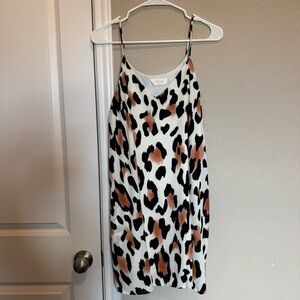 Peach Love Leopard Print Dress 🐆